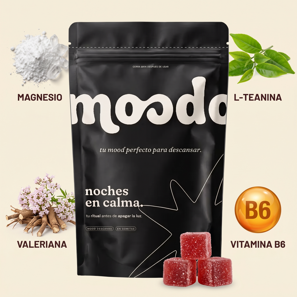 Moodo Descanso · Gomitas sin azúcar